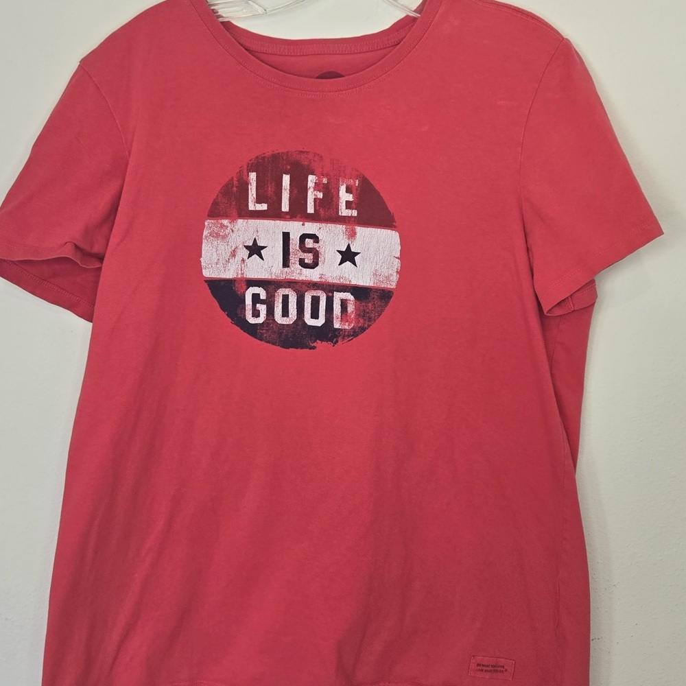 Life Is Good Red Short Sleeve Tee